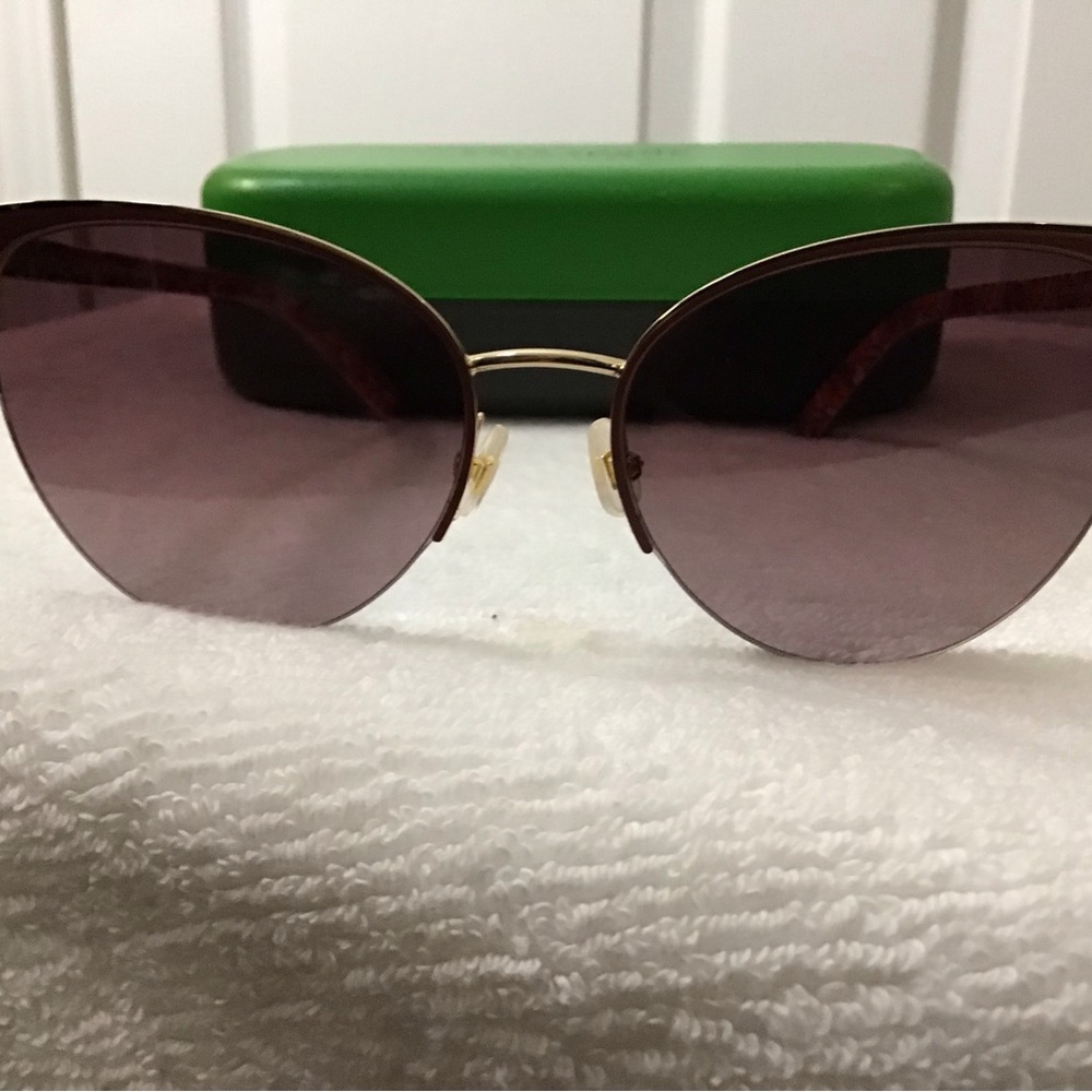Kate Spade Gold Aviator Sunglasses